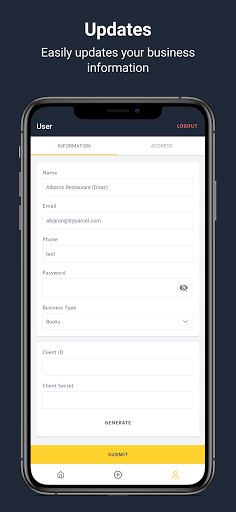 Parcel Delivery Screen 3