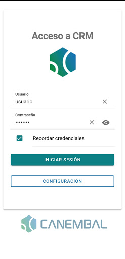 Android application CRM Canembal screenshort