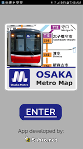 Osaka Metro Map LITE 1.000 APK + Mod (Unlimited money) إلى عن على ذكري المظهر