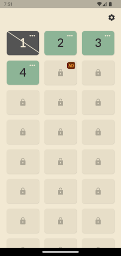 Android application 한글 십자말풀이 - 우리말 겨루기 screenshort