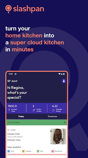 Android application Slashpan Kitchen screenshort