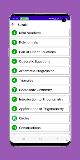 Android application Class 10 Maths NCERT solution screenshort