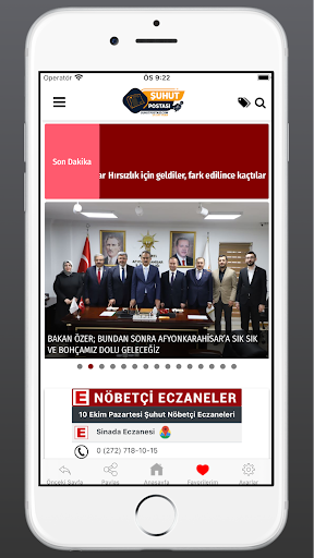 Android application Şuhut Postası screenshort