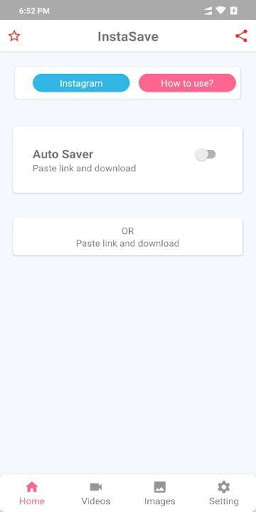 Android application photo & video Downloader for I screenshort