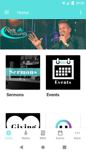 Android application Rock Church Franklin screenshort