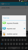 screenshot of Websms - mysms out Connector