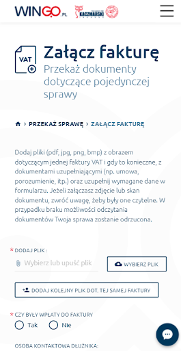 WinGO.pl - windykacja Screen 2