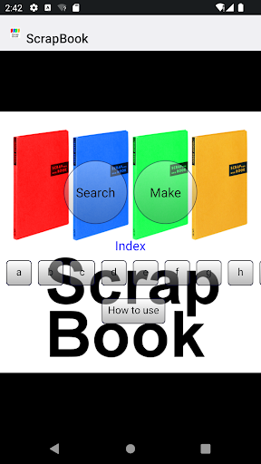 Android application scrapbook screenshort