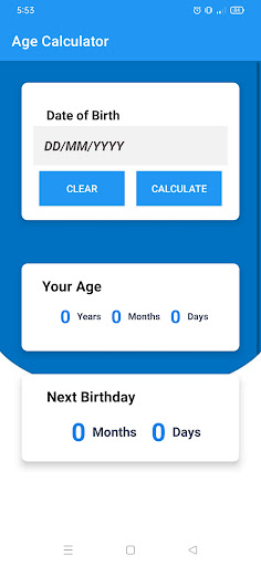 Your Age Calculator Screen 2
