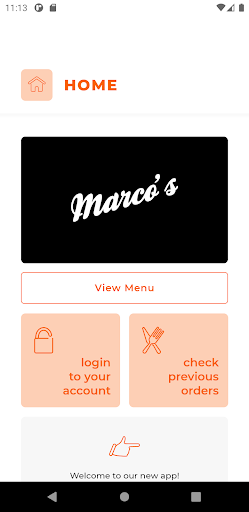 Android application Marcos Pizza Barry screenshort