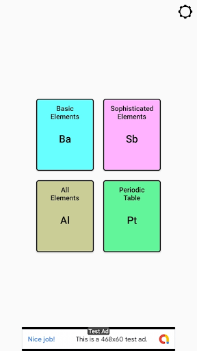 periodic table quiz Screen 2