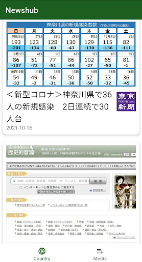 Android application Newshub screenshort