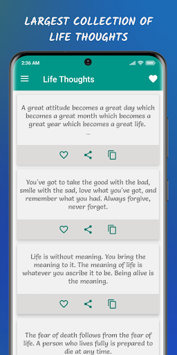 Android application Life Thoughts - Life Lessons screenshort