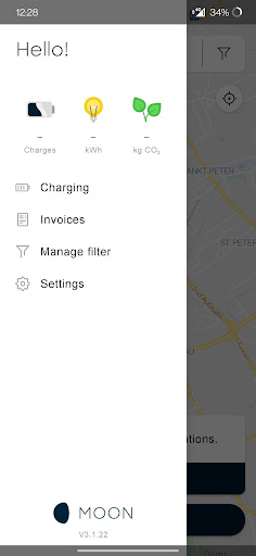 Android application MOON e-charge screenshort