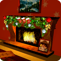 3D Christmas fireplace
