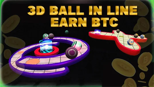 3D Ball in Line Earn BTC