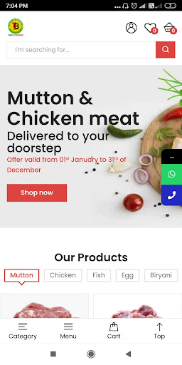 Taza Basket Online Raw Meat Screen 3