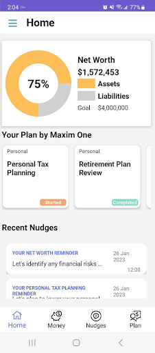Android application Maxim One screenshort