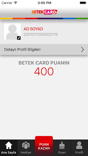 Betek Card Screen 2