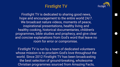 Firstlight TV for Android TV Screen 2