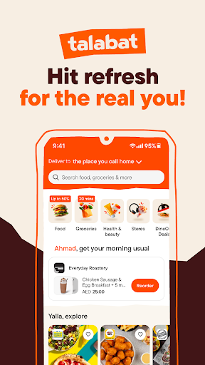 Screenshot of talabat: Food, grocery & more