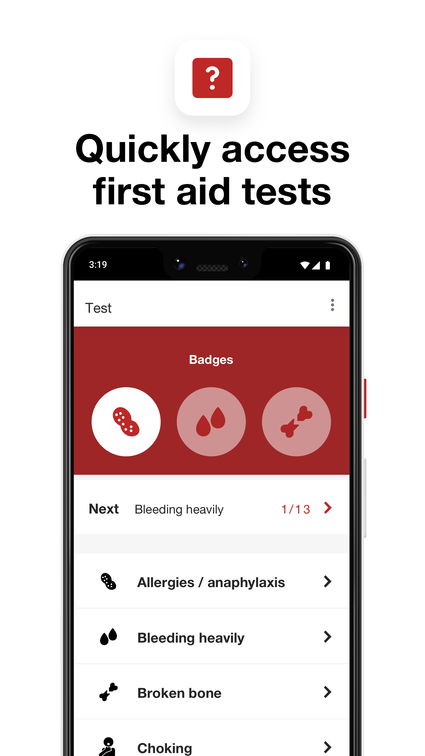 Android application Baby and child first aid screenshort