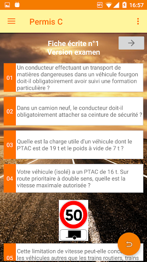 Permis C Poids lourd porteur Screen 3