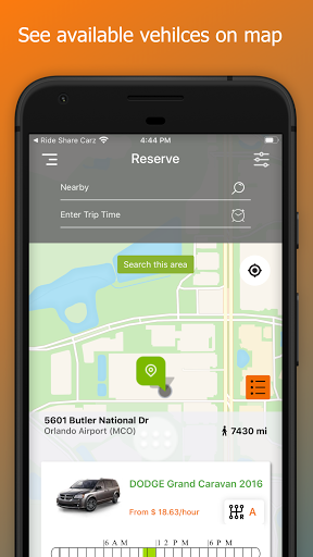 Android application GS Car Rental screenshort