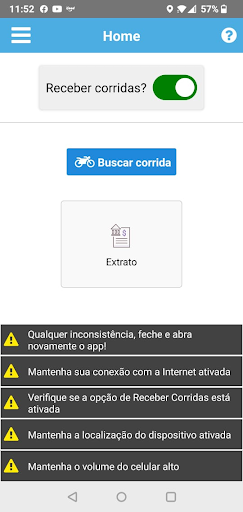 Select Delivery - Entregador Screen 2
