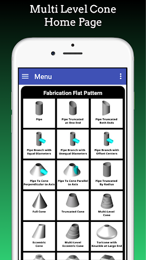 Android application Fabrication Flat Pattern screenshort