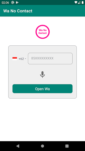 Android application Wa No Contact screenshort
