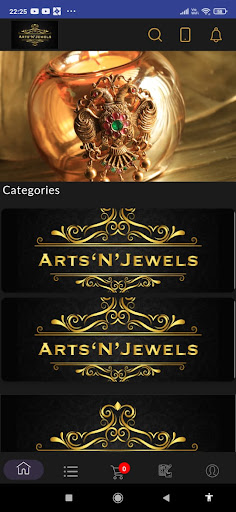 Android application ArtsNJewels screenshort