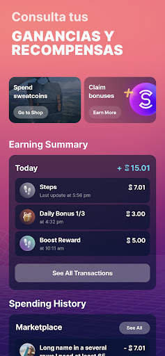 Podómetro de Sweatcoin
