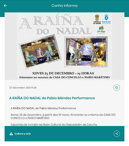 Cariño Informa Screen 3