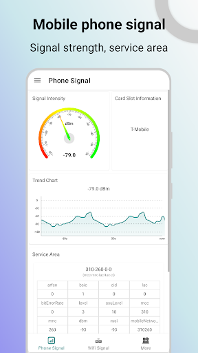 Android application Signal Detector screenshort