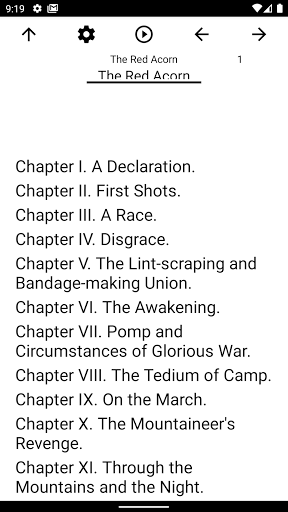 Android application Book, The Red Acorn screenshort