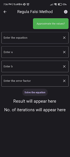 EquationSolver Pro Screen 2