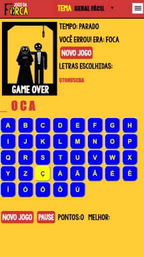 Jogo da Forca Screen 2