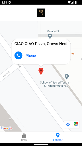 Android application CIAO CIAO Pizza screenshort