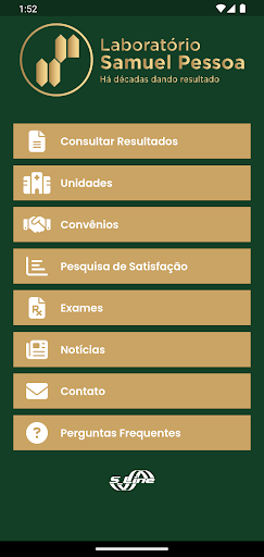 Android application Laboratório Samuel Pessoa screenshort