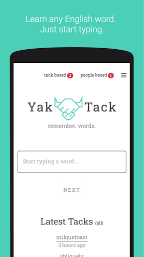 Android application Yak Tack screenshort