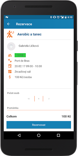CLUBSPIRE demo aplikace Screen 3