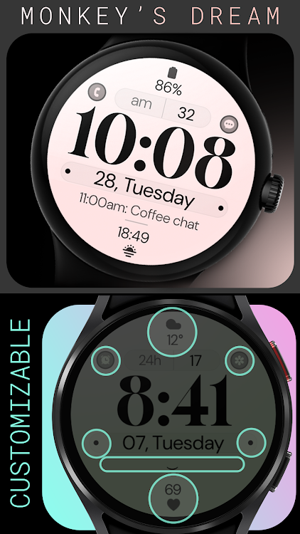 Minimal 3 Pastel Watch Face - 1.0.0 - (Android)