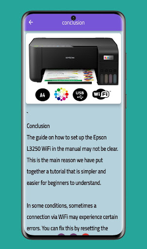 Epson l3250 iprint WiFi guide Screen 3