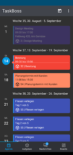 Android application TaskBoss screenshort