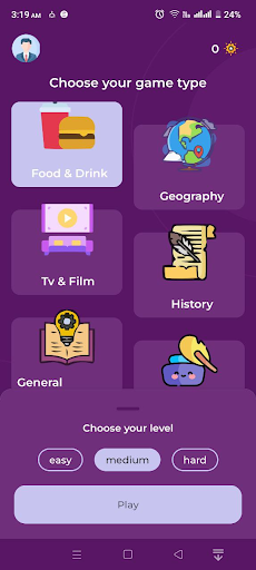Android application Trivia Game screenshort