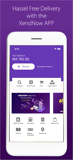 Android application XendNow screenshort