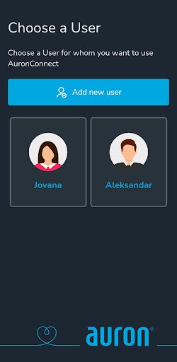Android application AuronConnect screenshort