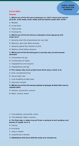 Kcpe Science Revision Screen 2
