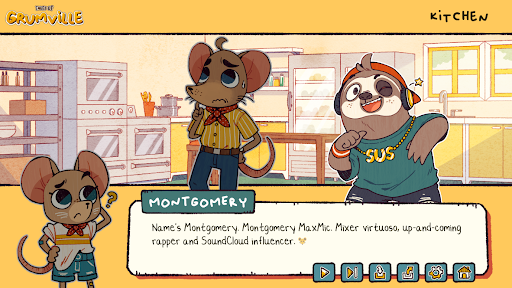 Grumville Visual Novel Screen 2